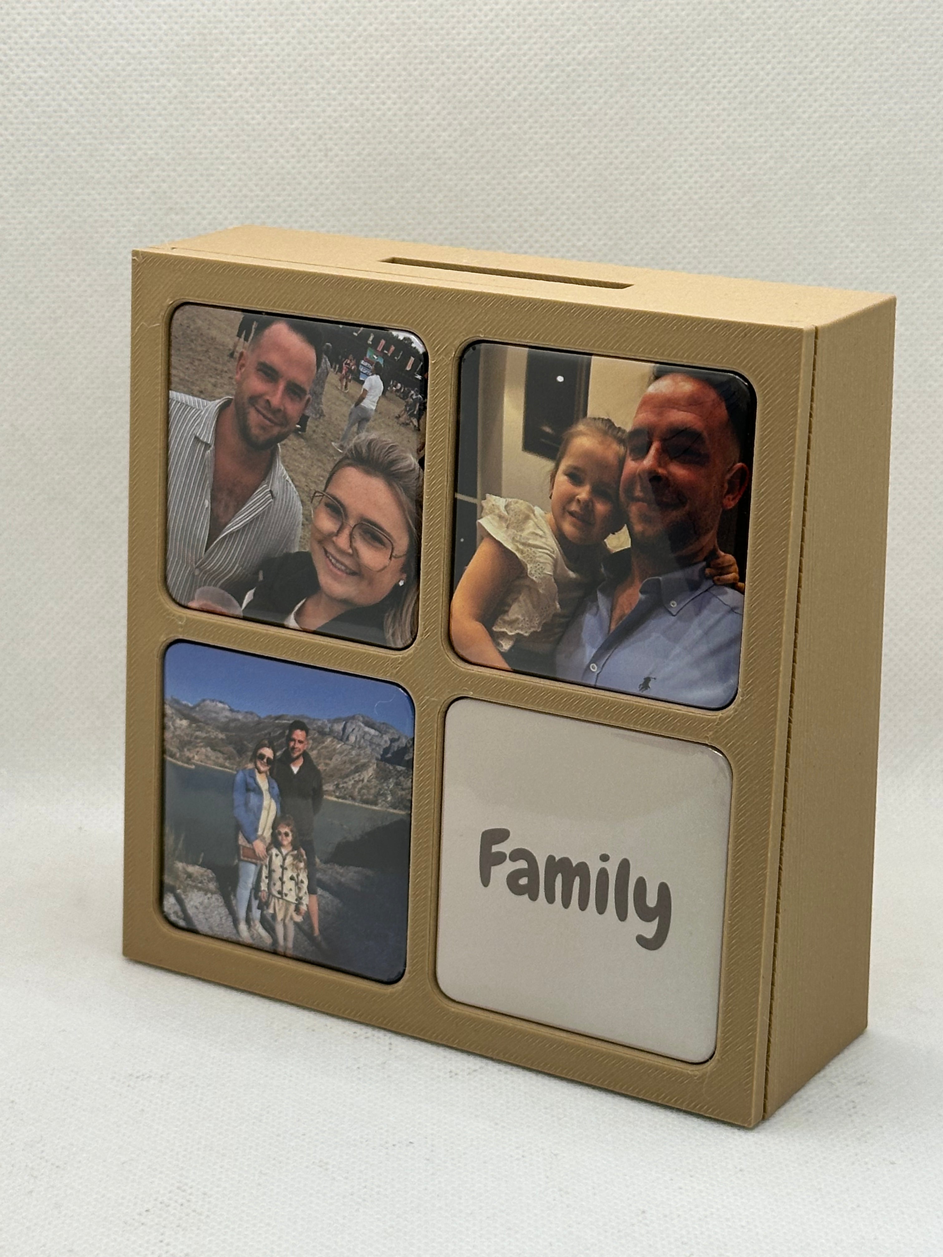 ✨ Gepersonaliseerde Fotospaarpot met Verwisselbare Fotomagneten ✨