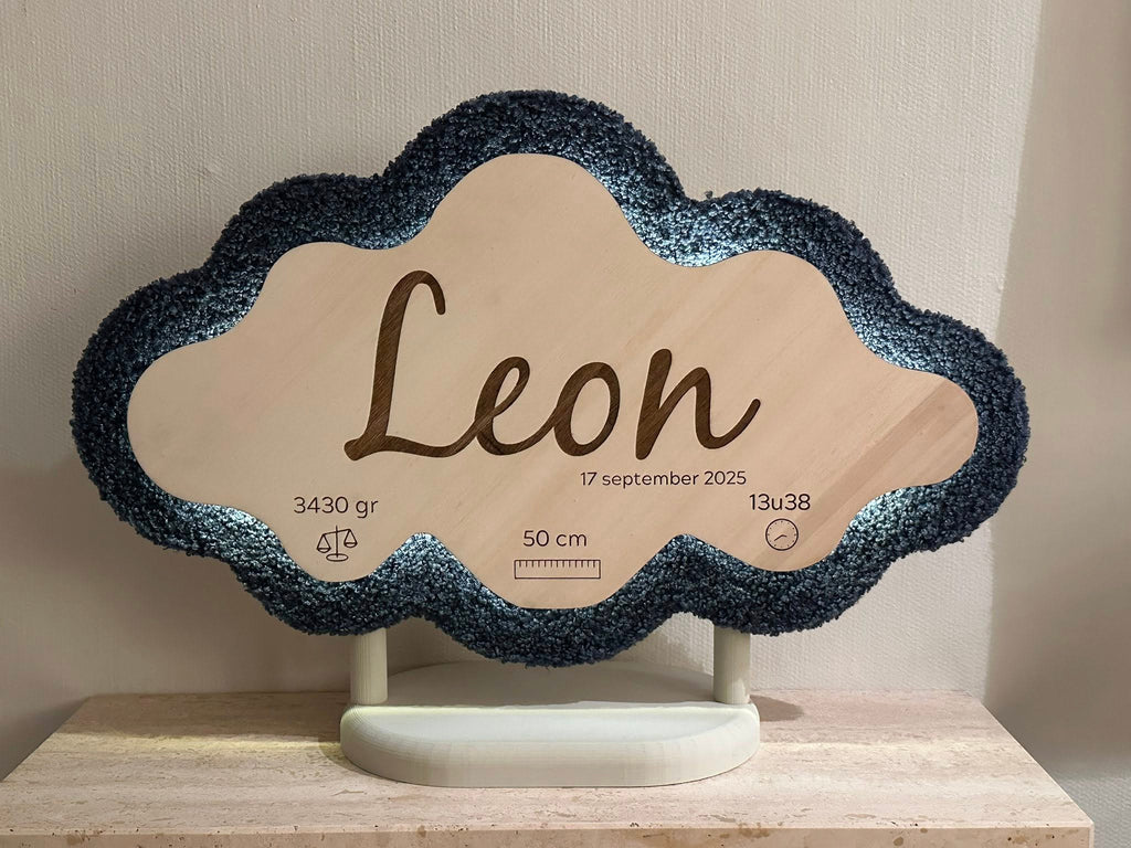 Houten Wandlamp met Teddy Stof