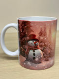 Kerstmok - sneeuwpop