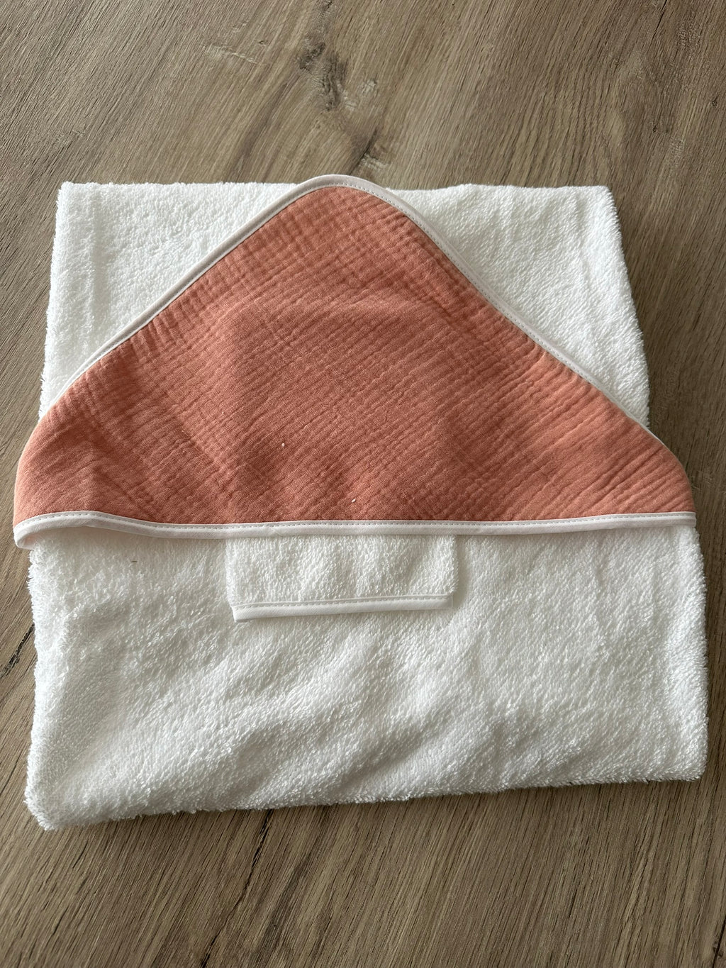 Badcape met washandje