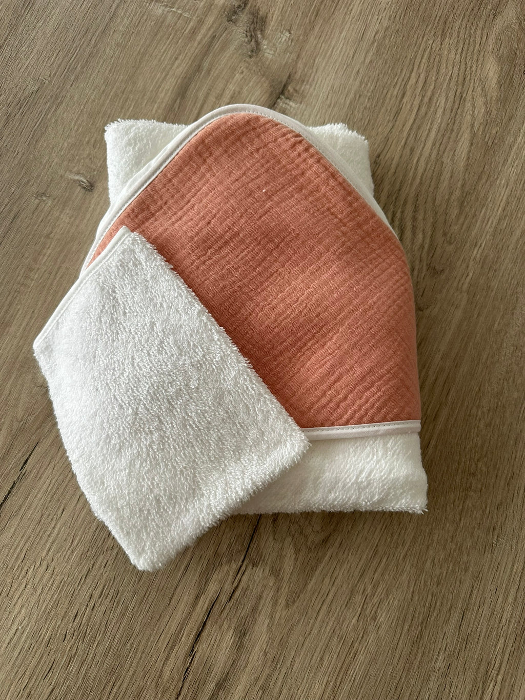 Badcape met washandje