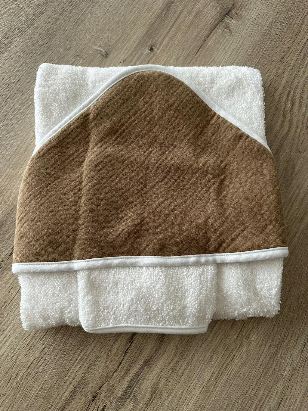 Badcape met washandje