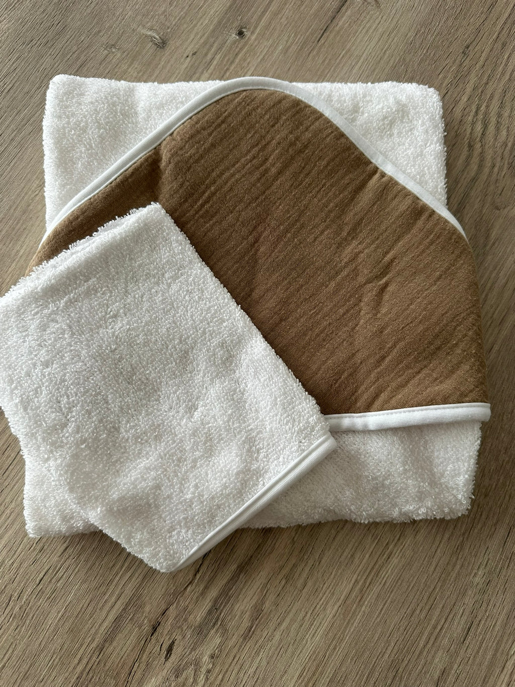 Badcape met washandje